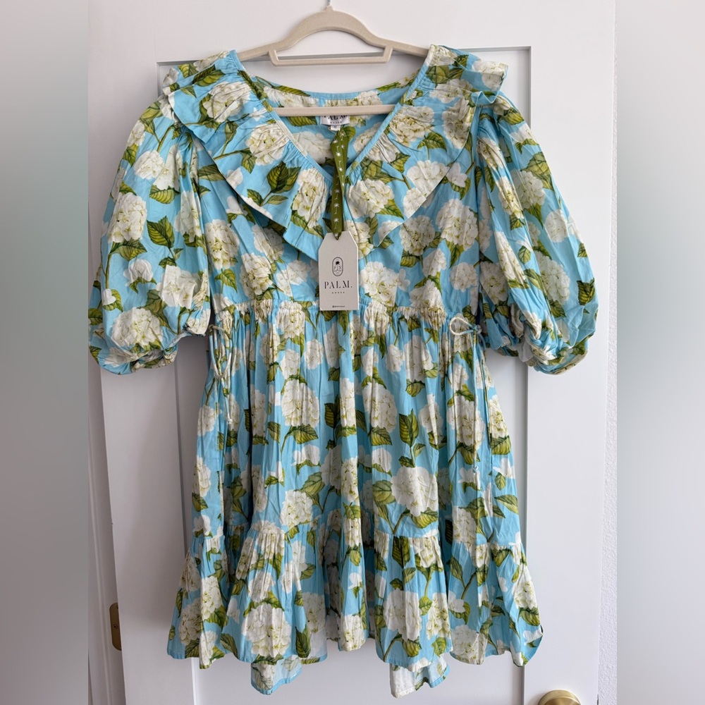 Floral Blue and White Dress